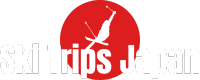 Ski Trips Japan Logo - White & Red with text & Clear Background